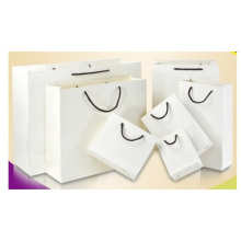 Bolsa de regalo de papel promocional, bolsas de papel para compras de ropa.